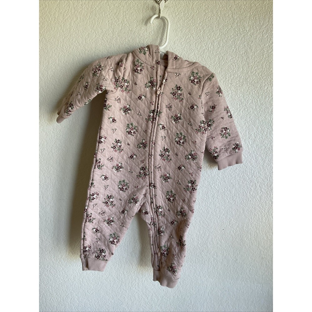 Organic Little Planet By Carter's Floral Pink Baby Girl One Piece 9 Months